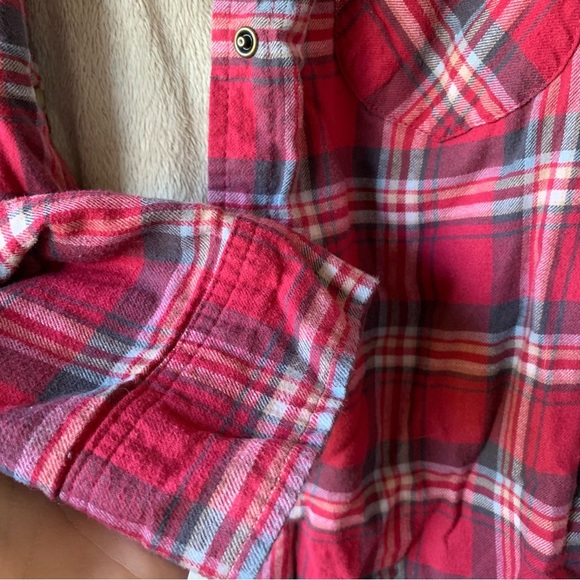 Jacks girlfriend plaid soft interior sweater size large - Picture 7 of 7